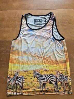 Super Massive Zebra tank top activewear